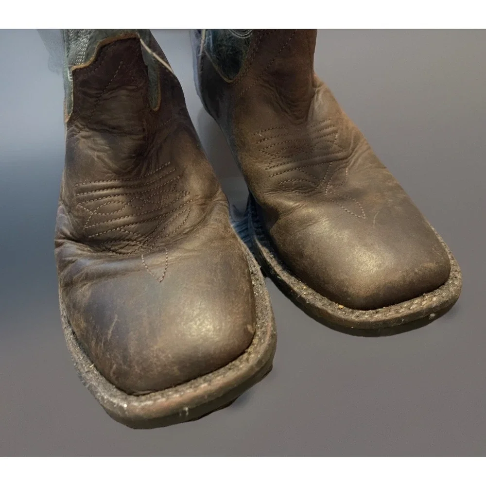 Old West Teal‎ Unisex Western Cowboy Boots Size 020 BSC1884